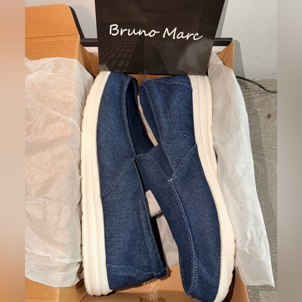Bruno Marc Men's Blue Loafers